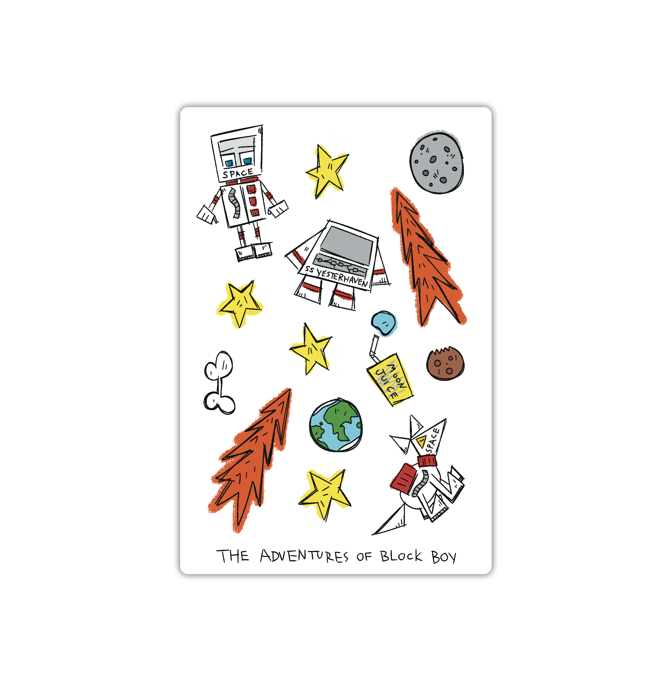 Mission to the Moon Sticker Sheet